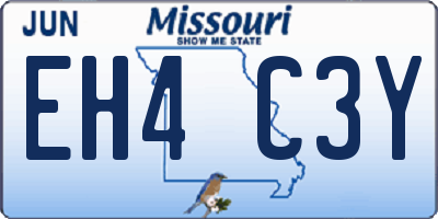 MO license plate EH4C3Y