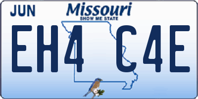 MO license plate EH4C4E