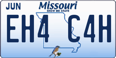 MO license plate EH4C4H