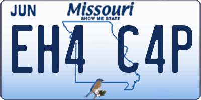 MO license plate EH4C4P