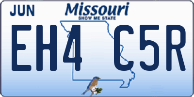 MO license plate EH4C5R
