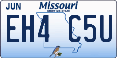 MO license plate EH4C5U