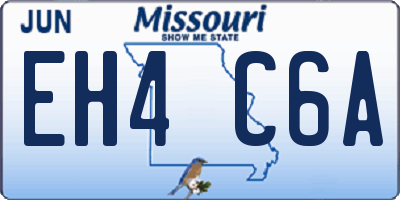 MO license plate EH4C6A
