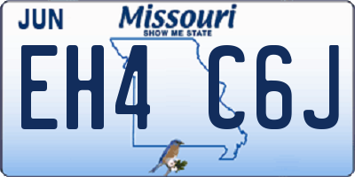MO license plate EH4C6J
