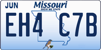 MO license plate EH4C7B