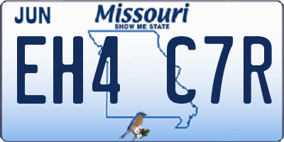 MO license plate EH4C7R