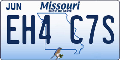 MO license plate EH4C7S