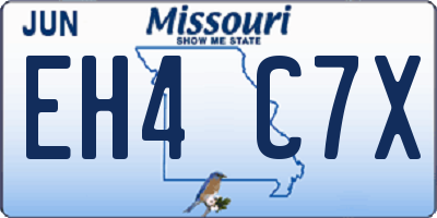 MO license plate EH4C7X