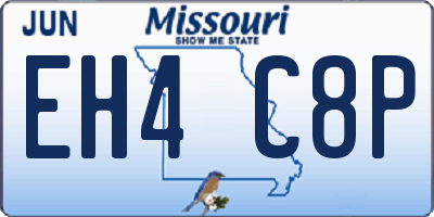 MO license plate EH4C8P