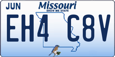MO license plate EH4C8V