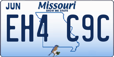 MO license plate EH4C9C
