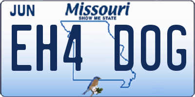 MO license plate EH4D0G