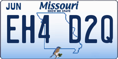 MO license plate EH4D2Q