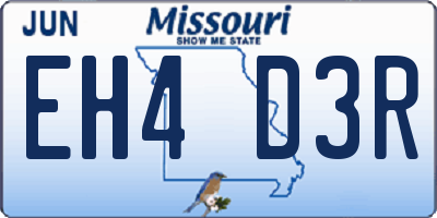 MO license plate EH4D3R