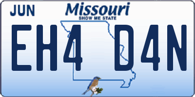 MO license plate EH4D4N