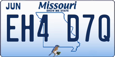 MO license plate EH4D7Q