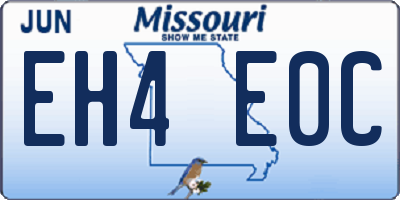 MO license plate EH4E0C