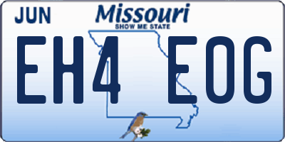MO license plate EH4E0G