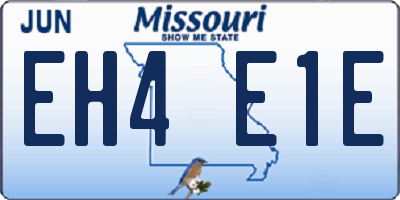 MO license plate EH4E1E