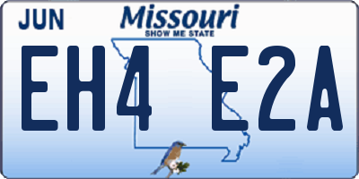 MO license plate EH4E2A