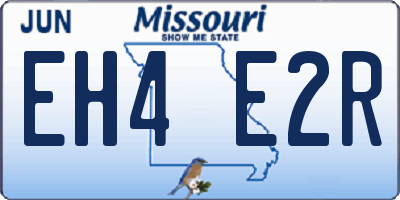MO license plate EH4E2R