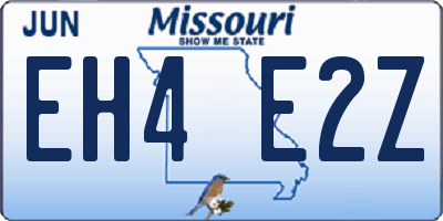 MO license plate EH4E2Z