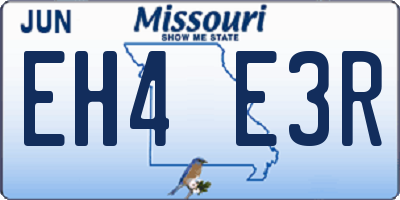 MO license plate EH4E3R