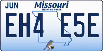 MO license plate EH4E5E