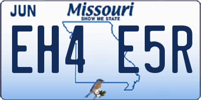MO license plate EH4E5R