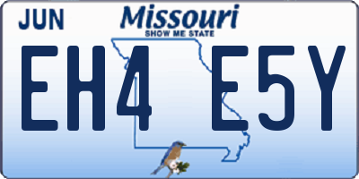 MO license plate EH4E5Y
