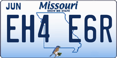 MO license plate EH4E6R