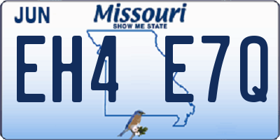 MO license plate EH4E7Q