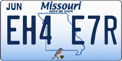 MO license plate EH4E7R