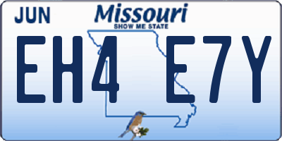 MO license plate EH4E7Y