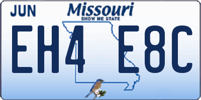 MO license plate EH4E8C