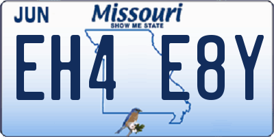 MO license plate EH4E8Y