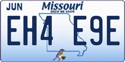 MO license plate EH4E9E