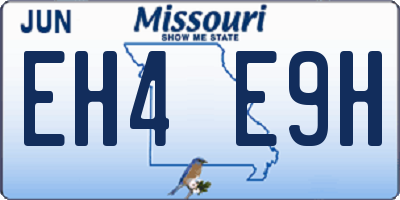 MO license plate EH4E9H