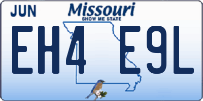 MO license plate EH4E9L
