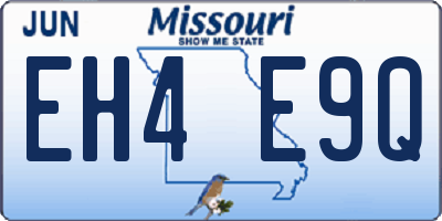MO license plate EH4E9Q