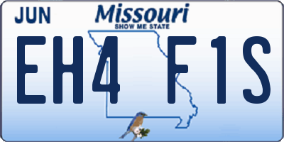 MO license plate EH4F1S