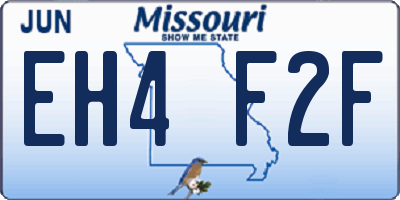 MO license plate EH4F2F