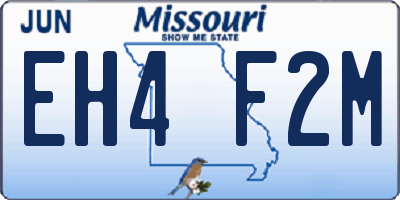 MO license plate EH4F2M