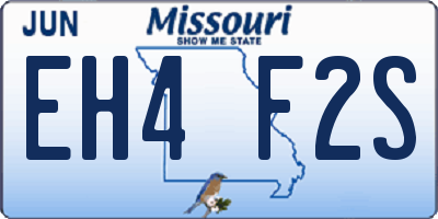 MO license plate EH4F2S