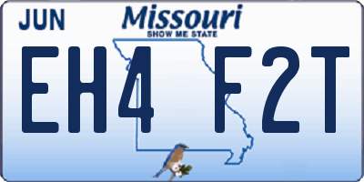 MO license plate EH4F2T