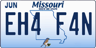 MO license plate EH4F4N