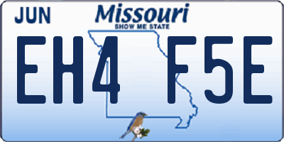 MO license plate EH4F5E