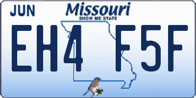 MO license plate EH4F5F