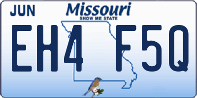 MO license plate EH4F5Q