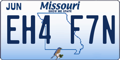MO license plate EH4F7N